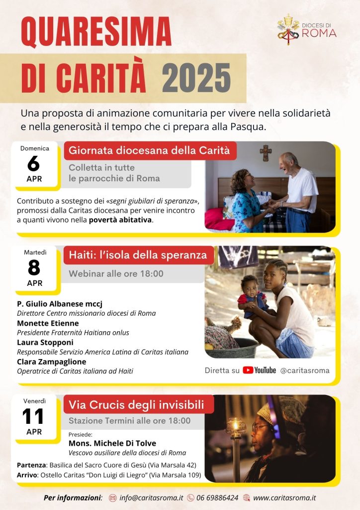 Locandina Quaresima di Carità 2025