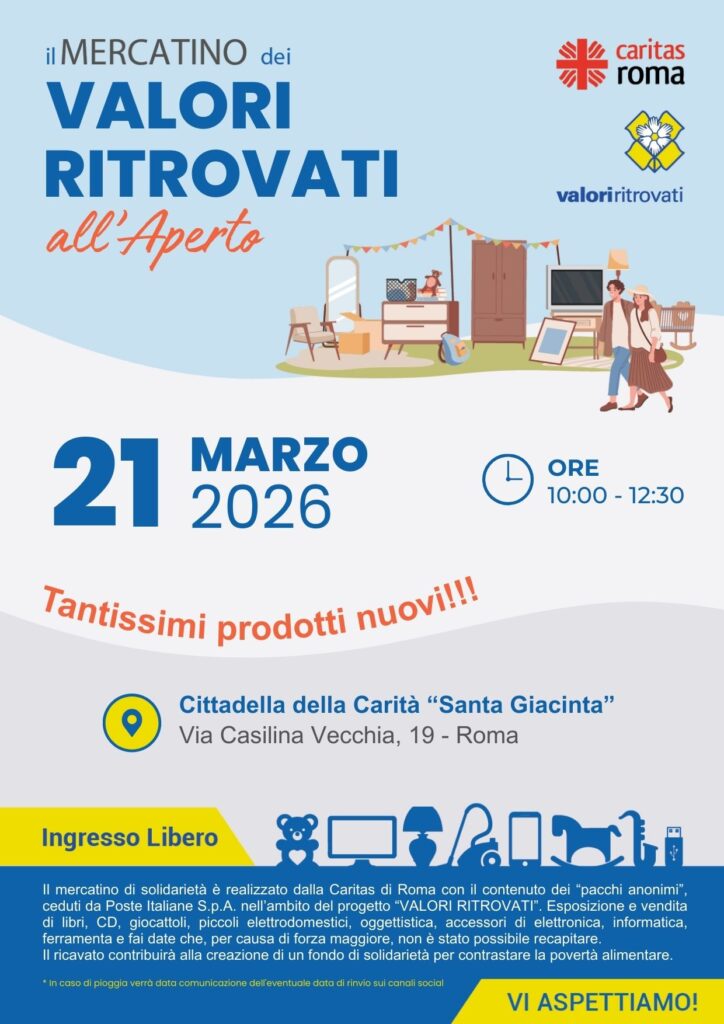 Valori Ritrovati - Caritas Roma 21 marzo 2026